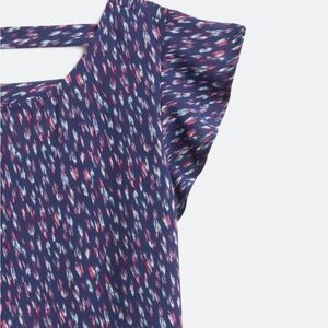 NWOT Papermoon Navy and Pink Patterned Blouse